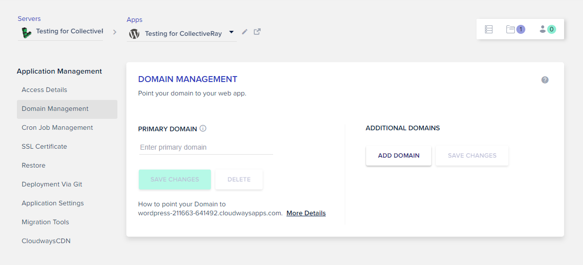 使用Domain Management啟用你自己的域名