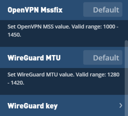 Mullvad VPN OpenVPN MSSFIX